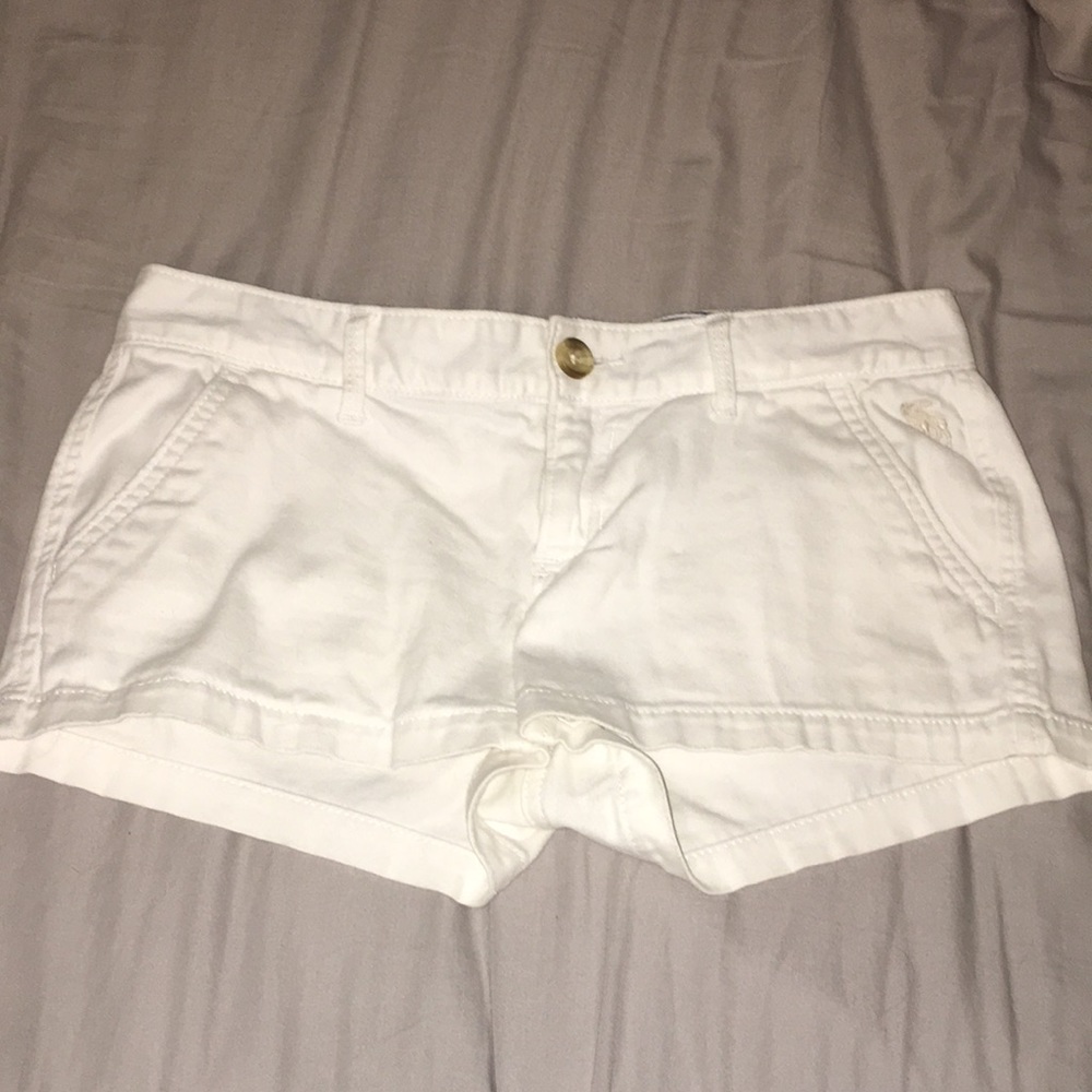 White Abercrombie shorts